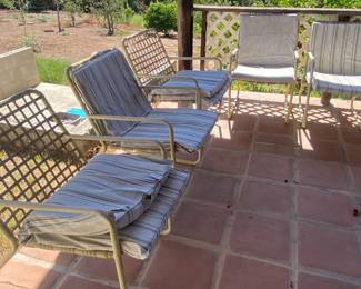 Vintage patio furniture, chairs