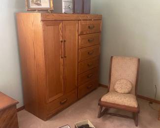 Vintage rocker women's shoes armoire