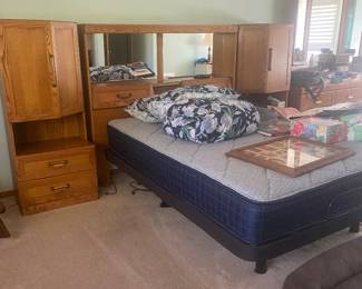 Jerome's sleep, Electric bed nearly new vintage headboard, and cabinet cabinets also has matching dresser and armoire