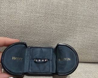Harry Winston Sapphire & Diamond Ring size 6 $6800 obo