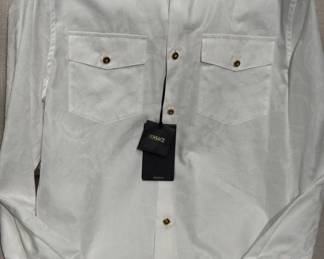 Versace Medusa Gold & Black Head Buttons size 46 Shirt $995 obo