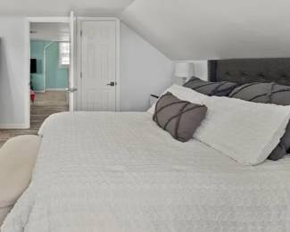 Queen Mattress with a posted headboard