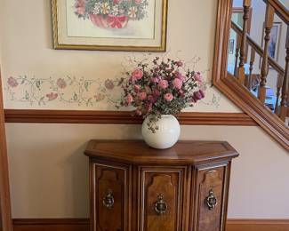 Vintage cabinet, storage space with shelves