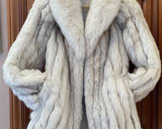 Blue Fox Real Fur Coat