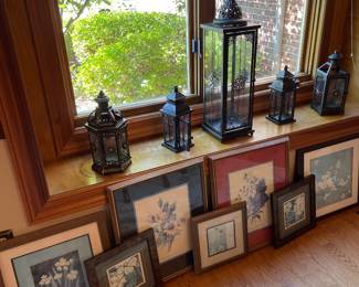 Framed Artwork. Decorative Lanterns