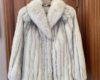 Blue Fox Real Fur Coat