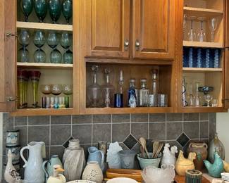 Glass wares, Roosters and Hen decor, Vintage geese, kitchenwares