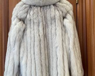 Blue Fox Real Fur Coat