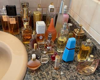 Vintage Perfumes, Chanel No5, Tiffany, Jessica McClintock, BVLGARI and others.