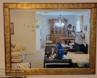 Hollywood Regency Greek Key Wall Mirror