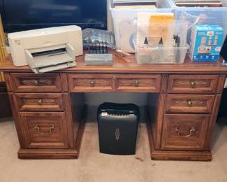 Traditional Oak Executive Desk