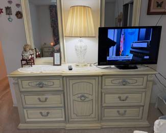 French Provincial Style Bedroom Dresser with Mirror