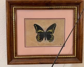 Butterfly Art Print in Wood Frame