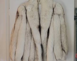 Vintage White Fox Fur Jacket