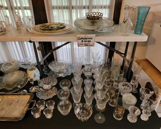 Assorted Vintage Glassware and Serving Collection