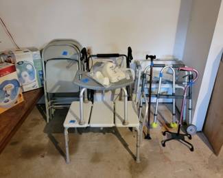 Assorted Durable Medical Equipment and Folding Chairs