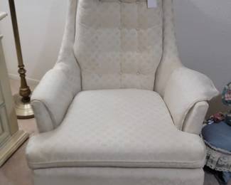 Vintage Tufted HighBack Upholstered Armchair