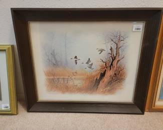 John E. Bradley Getting Away  Pintails Print