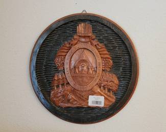 HandCarved Honduran Coat of Arms Wall Plaque