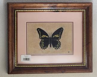 Sand Art Butterfly Framed Print