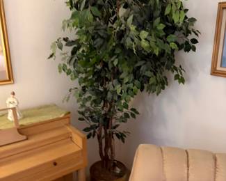 Artificial Ficus Tree in Brass Planter