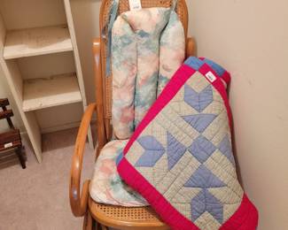 Bentwood Cane Rocking Chair with Cushion