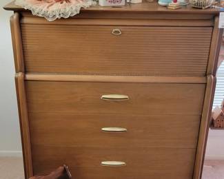 MidCentury Modern Projection Gentlemans Chest by John Van Koert for Drexel