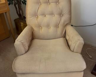 Vintage ButtonTufted Recliner