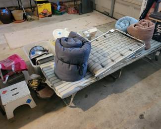 Vintage Folding Cot with Mattress
