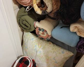 Assorted Collection of Household Blankets and Linens