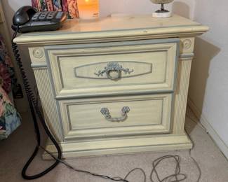 French Provincial Style TwoDrawer Nightstand B