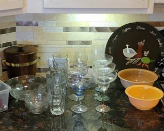 Mixed Vintage Glassware and Kitchenware Collection