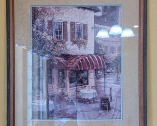 Coffee House Ambience Framed Print by Ruane Manning