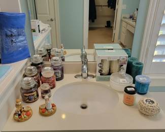 Assorted Collection of Scented Candles and Candle Accessories