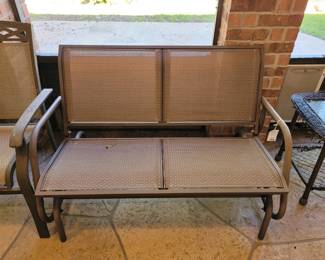 Outdoor Metal Frame Glider Bench