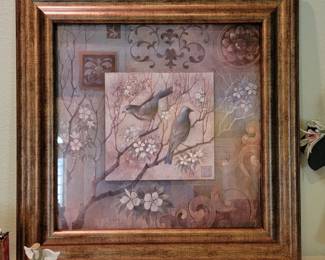 Elaine Vollherbst Bird and Blossom Framed Art