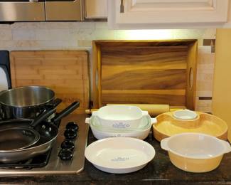 CorningWare Cornflower Blue Bakeware and Kitchen Accessory Lot