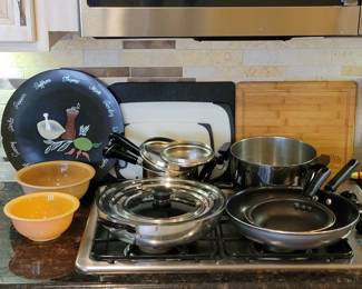 Assorted Kitchenware Collection including Couroc of Monterey Tray