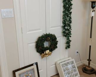 Decorative Framed Wall Art and Seasonal Decor Lot