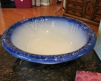 Victorian Style Blue and White Wash Basin