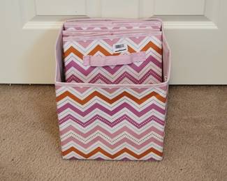 Set of Collapsible Chevron Storage Bins