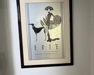 Ert Symphony in Black Mirage Editions Silver Foil Poster