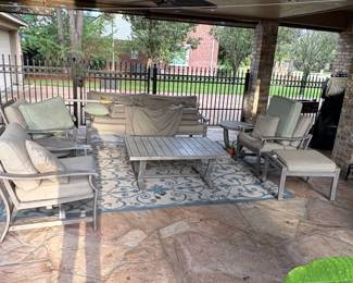 Peak Home Furnishings Lamando Aluminum Outdoor Seating Set