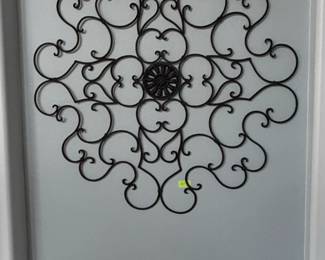 Fleur De Lis Scrollwork Iron Wall Medallion