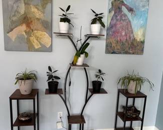 Tiered Plant Stand with Grow Lights
