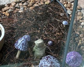 Decorative Ceramic Mushroom Garden Stakes