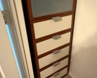 IKEA Hopen Drawer Tall Chest with Frosted Glass Top