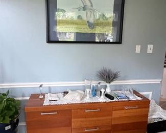 MidCentury Modern Style Credenza with Metal Legs
