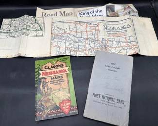 Vintage road maps.