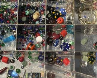 Glass jewelry making beads.